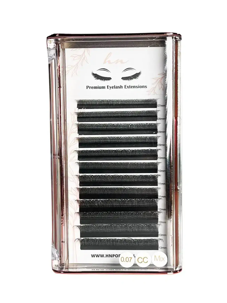 Pestañas 3D/Rusas CC 0,07mm Mix (7 a 13mm) - Type W