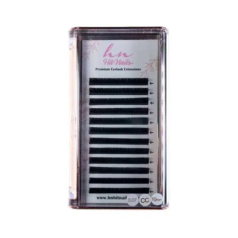 Pestañas 3D/Rusas CC 0,07mm x 10mm en Caja 12 Filas