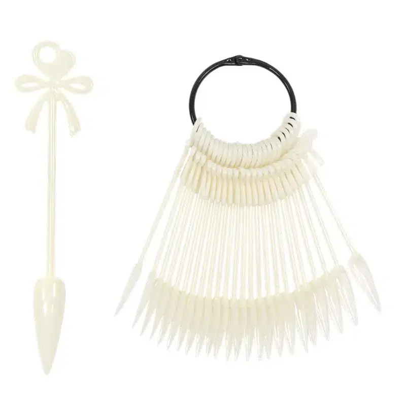 Muestrario 24 Tips en Anilla Stiletto Natural