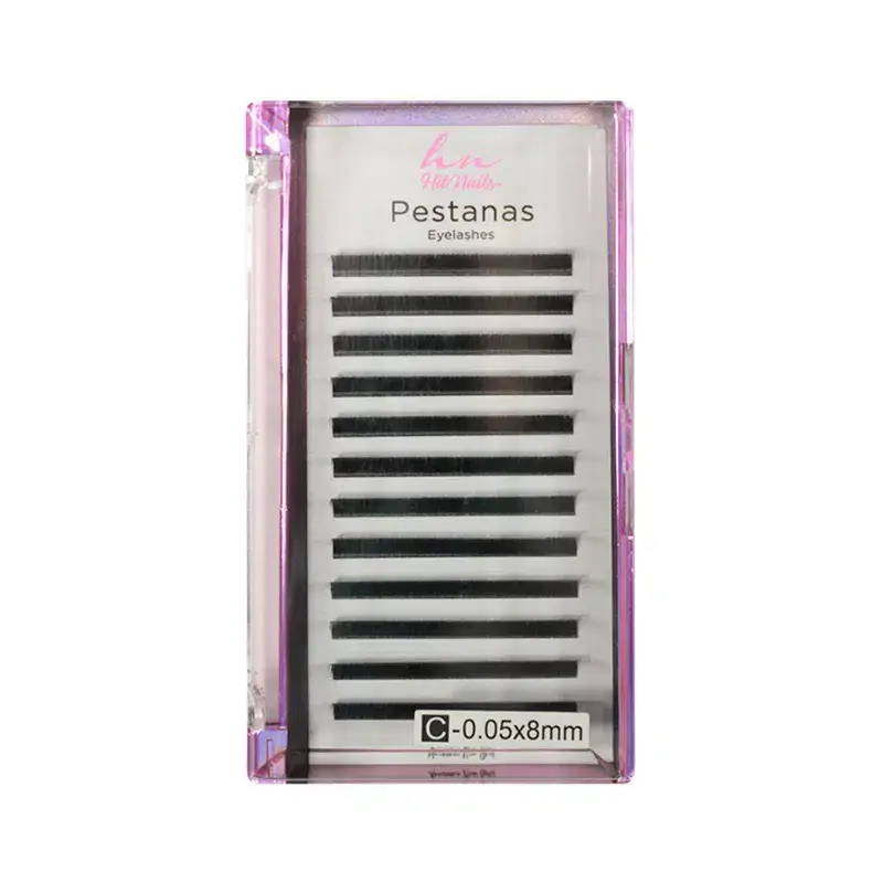 Pestañas 3D/Rusas C 0,05mm x 8mm en Caja 12 Filas