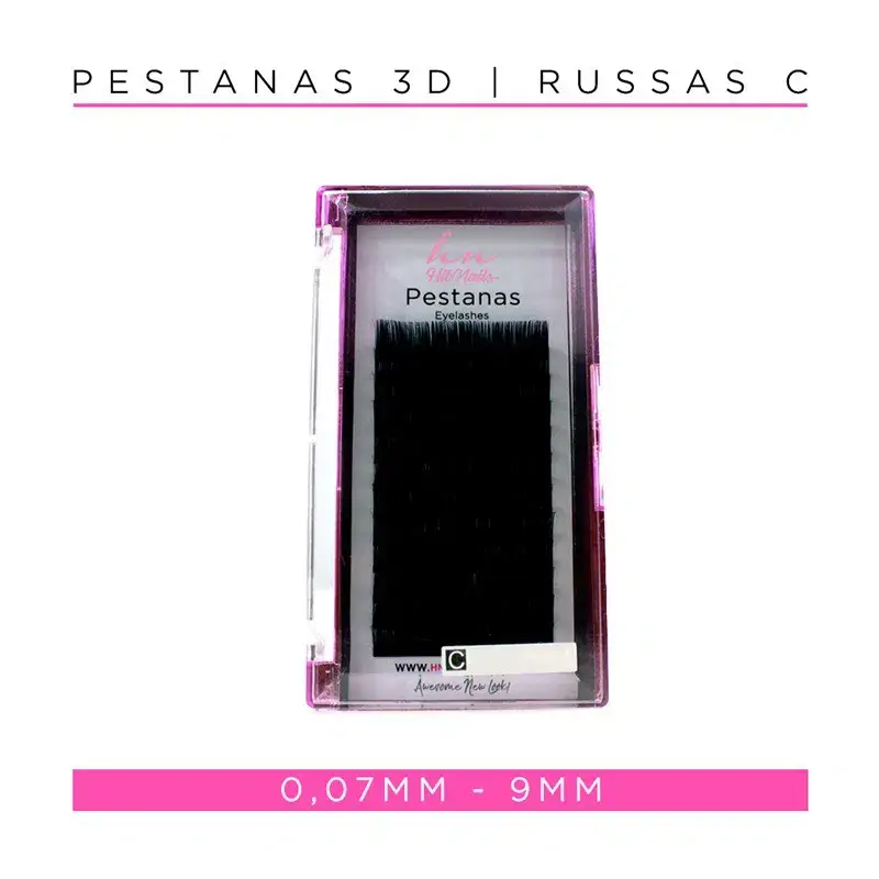 Pestañas 3D/Rusas C 0,07mm 9mm