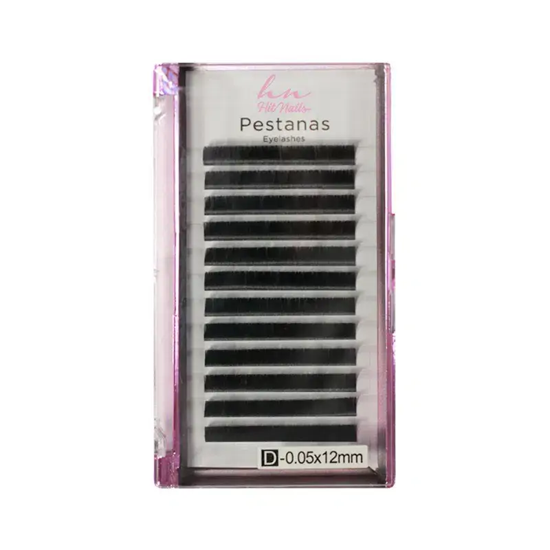 Pestañas 3D/Rusas D 0,05mm x 12mm en Caja 12 filas