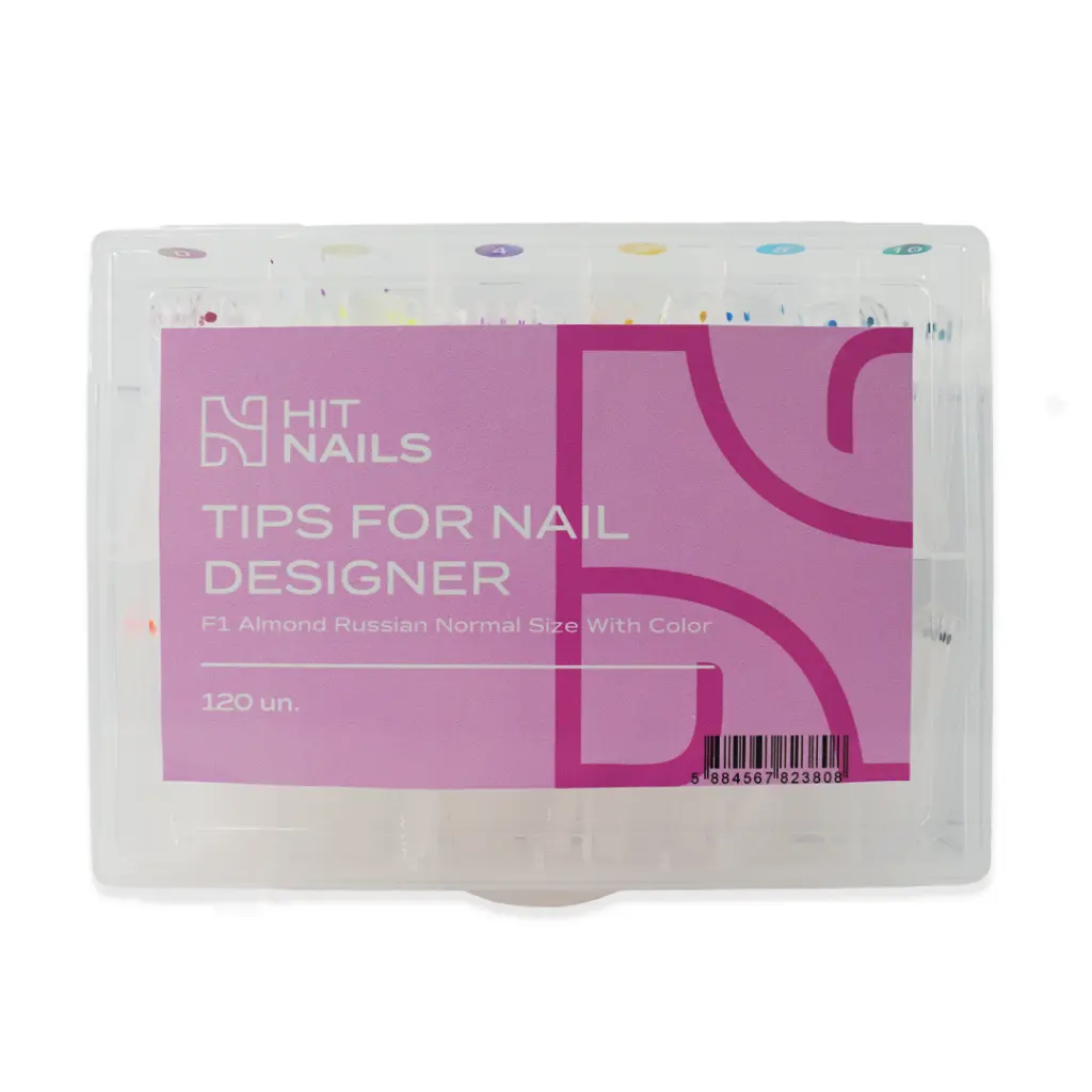 Tips F1 Almond Russian Normal Size With Color - 120un.