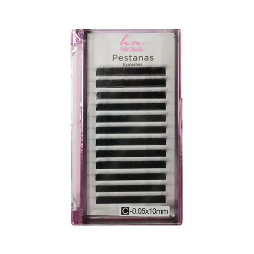 [P.3D.003] Pestañas 3D/Rusas C 0,05mm x 10mm en Caja de 12 hileras