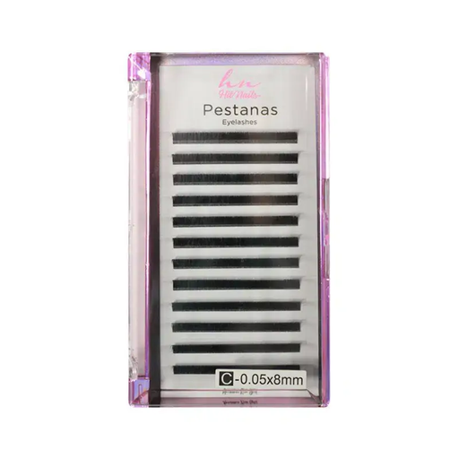 [P.3D.001] Pestañas 3D/Rusas C 0,05mm x 8mm en Caja 12 Filas