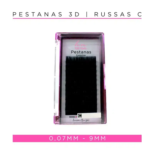 [P.3D.011] Pestañas 3D/Rusas C 0,07mm 9mm