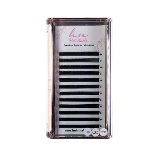 [P.3D.022] Pestañas 3D/Rusas CC 0,07mm x 8mm en Caja 12 Filas