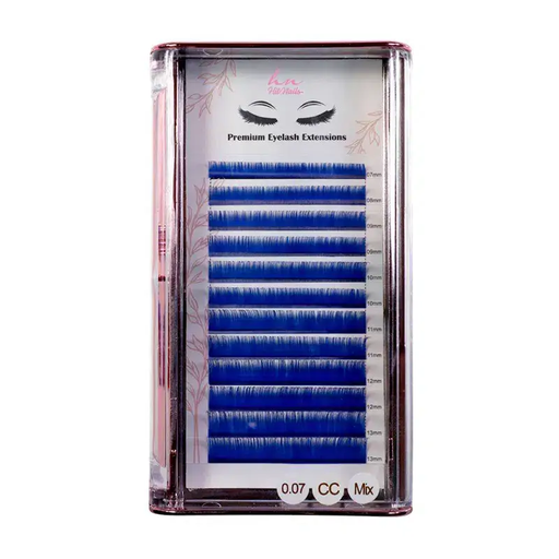 [P.3DCO.002] Pestañas 3D/Rusas Blue CC 0,07mm Mix en Caja 12 Filas