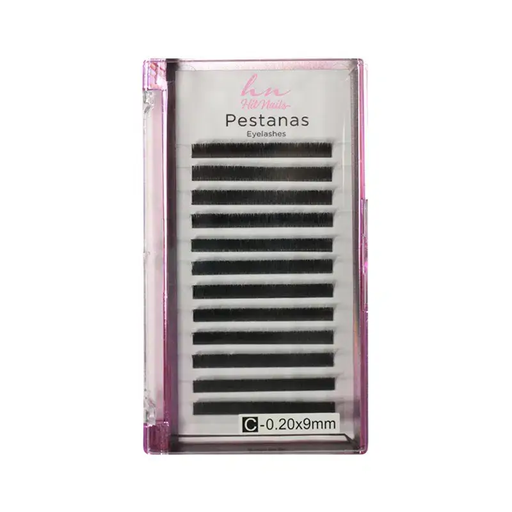 [P.OBO.006] Pestañas One by One C 0,20 9mm en Caja 12 filas