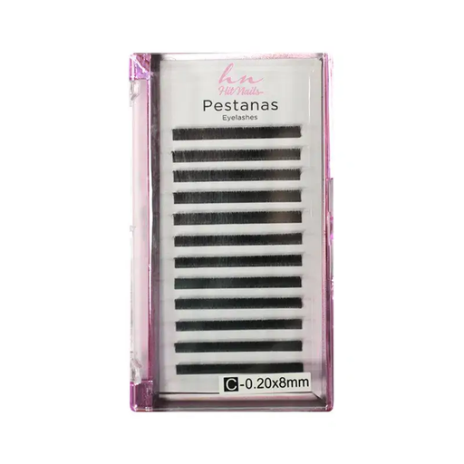 [P.OBO.005] Pestañas One by One C 0,20 8mm en Caja 12 filas