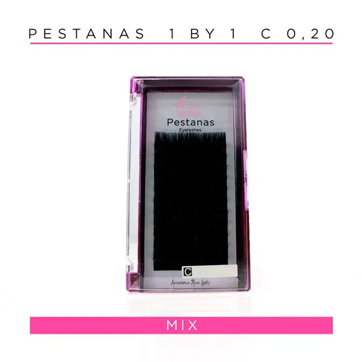 [P.OBO.011] Pestañas One by One C 0,20 en Caja Mix 12 filas