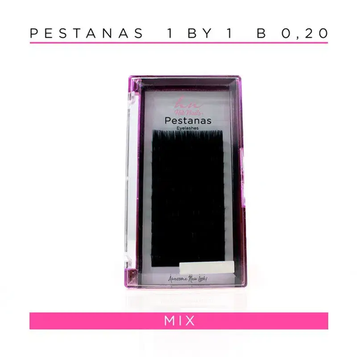 [P.OBO.003] Pestañas One by One B 0,20 en Caja Mix 12 filas
