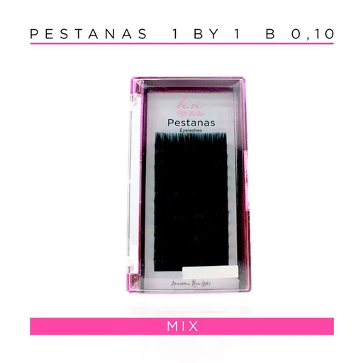 [P.OBO.001] Pestañas One by One B 0,10 en Caja Mix 12 filas