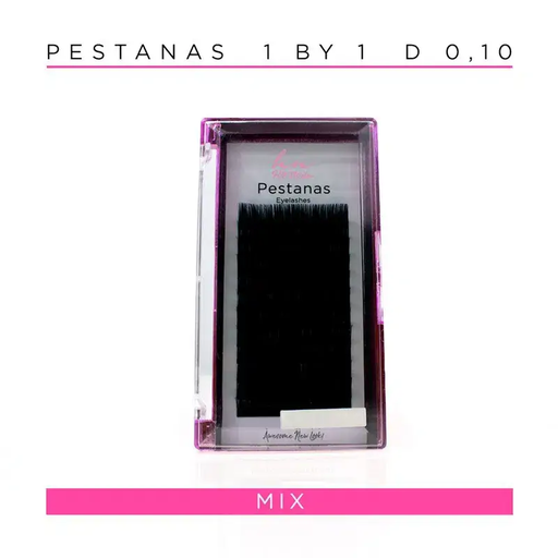 [P.OBO.012] Pestañas One by One D 0,10 en Caja Mix 12 filas