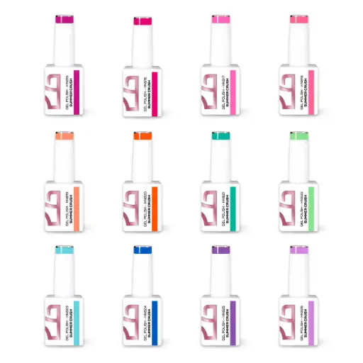 [C.GP.C.018] Coleção Verniz Gel Summer Crush - 12 Cores